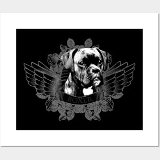 Boxer dog Posters and Art